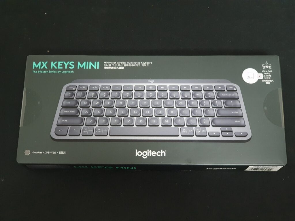 로지텍 MX keys mini 구입, 오픈 케이스, 실측 무게